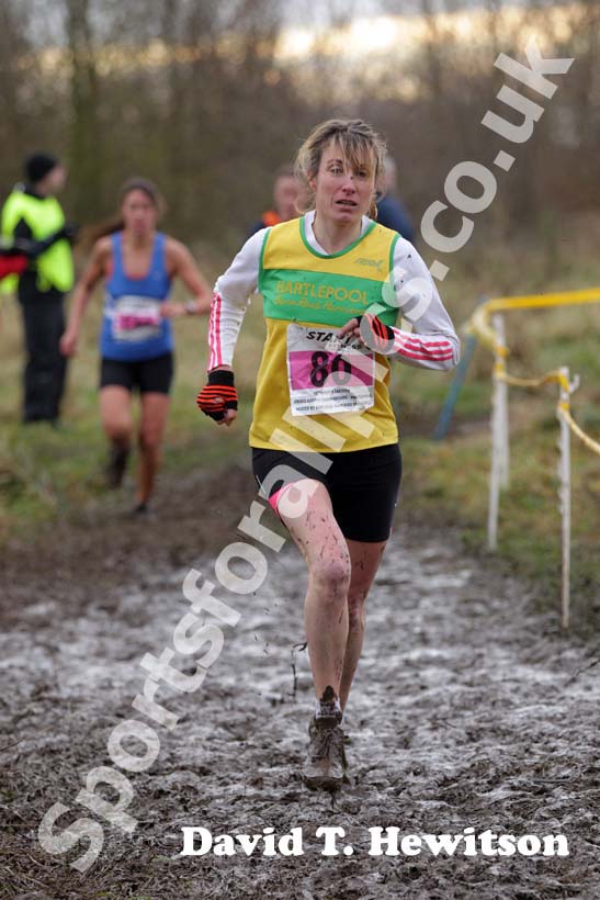Red 80 the senior women 2012 North East Championships, Summerhill Country Park, Hartlepool.